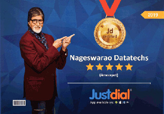 Datatechs 5 star rating (JustDial) by Dr R Nageswara Rao